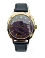 ZŁOCONY MĘSKI NARĘCZNY MECHANICZNY ZEGAREK SLAVA 21J LATA 60-TE - RARYTAS