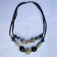 Korale naszyjnik hand made 66 cm , BDB