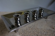 LENE BJERRE ŚWIECZNIK DENMARK GLAMOUR SREBRNY LICHTARZ danish design