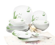 Serwis obiadowy Prima Deco Liść Paproci 18 szt elegancki zestaw obiadowy