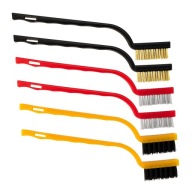 Szczotki druciane ręczne zestaw 6 szt 17cm miedziane nylonowe żelazne stal