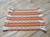 WEŁNIANA TKANA DEKORACYJNA POSZEWKA NA PODUSZKĘ FRĘDZLE 36 x 45