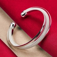 Bransoletka srebro 925 | regulowana 17–20 cm | szeroka 1,5 cm