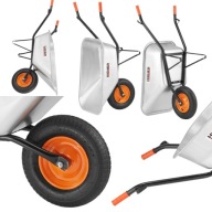 TACZKA OGRODOWA METALOWA STALOWA LEKKA JEDNOKOŁOWA DO PRAC OGRODNICZYCH