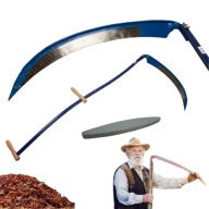 KOSA RĘCZNA DO OGRODU DO SIANA DO TRAWY Z OSEŁKĄ I KOSIKIEM