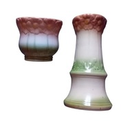 Secesyjna osłonka doniczki na kolumnie, majolika. Prawdopodobnie Węgry.