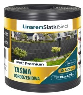 TAŚMA OGRODZENIOWA OGRODOWA MOCNA Linarem SiatkiSieci 19 cm x 26 m antracyt