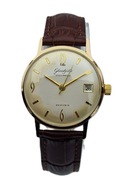 MĘSKI ZŁOCONY KLASYCZNY NARĘCZNY ZEGAREK GLASHUTTE SPEZIMATIC 26J LATA 60TE