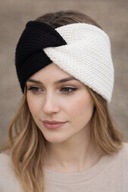 Opaska turban dwuwarstwowa – miękka, ciepła, Handmade Jesień, Zima