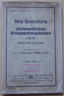 MAPA WOJENNA -FRONT WŁOSKI -I WOJNA ŚWIATOWA