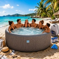 JACUZZI SPA OGRODOWE 6 OSÓB LED HYDROMASAŻ 140 DYSZ 40°C AVENLI