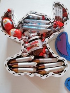 Box Stitch Kinder Nutella dla dziecka Wielkanoc Dzień Dziecka drewniany