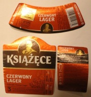 ETYKIETA - BROWARY TYSKIE KSIĄŻĘCE - CZERWONY LAGER, Gatunek: Vienna Lager