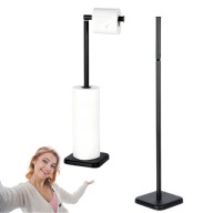 STOJAK NA PAPIER TOALETOWY ŚCIENNY METALOWY SREBRNY MOCNY WIESZAK ŁAZIENKA