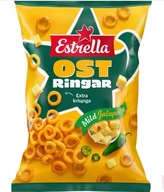 ESTRELLA chipsy OST RINGAR MILD JALAPENO 200g ser jalapeno SZWEDZKIE
