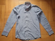 Koszula męska z dł rek MODELY szara w kratke - rozm. L