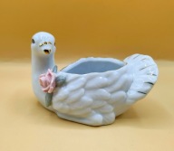 GOŁĄB porcelanowy prześliczny gołąbek POJEMNICZEK