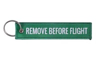 Brelok REMOVE BEFORE FLIGHT zielony