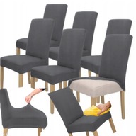 6 SZT POKROWCE POKROWIEC ETUI OCHRONA NA KRZESŁA KRZESŁO GRAFIT UNIWERSALNY