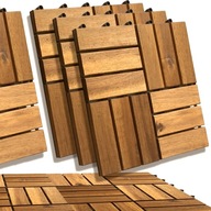 DREWNIANE PŁYTKI PANELE TARASOWE BALKON 31x31x2.5 cm