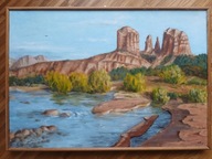 Obraz Autorski kanion Góry Pejzaż Jezioro