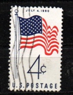 Znaczek 4c Flaga 1960r.USA