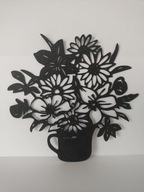 Ozdoba na ścianę kwiaty