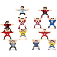 KLOCKI KONSTRUKCYJNE UKŁADANKA GRA ZRĘCZNOŚCIOWA MONTESSORI WIEŻA PIŁKARZE