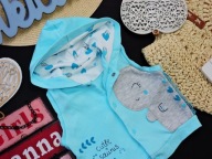 Tongs - bawełniany bezrękawnik dinozaur , cyrkonie serca r 68