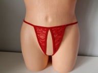 Śliczne majteczki koronkowe czerwone