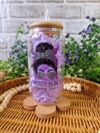 Kubek szklany słoik 500 ml słomka i pokrywka iced coffee prezent dla niej