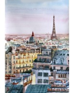 Obraz akwarela Paryż Denys Tsarenko Oryginał