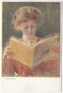 AXENTOWICZ PASJONUJĄCA LEKTURA SECESYJNY PORTRET