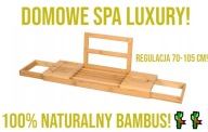 PÓŁKA NA WANNĘ BAMBUSOWA ROZSUWANA NAKŁADKA SPA LUXURY PREZENT DLA NIEJ HER
