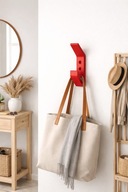 Designerski czerwony haczyk ścienny – styl i porządek w Twoim przedpokoju