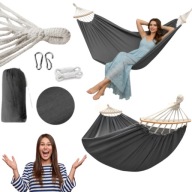 HUŚTAWKA HAMAK OGRODOWY DWUOSOBOWY DUŻY BOHO HUŚTAWKA TURYSTYCZNY + TORBA