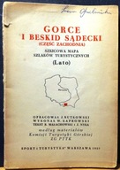 GORCE i BESKID SĄDECKI [część zach.] Szkicowa mapa szlaków turyst. (lato)