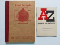 Zeszyt Krew to życie i zeszyt do słówek, bez zapisów - PRL