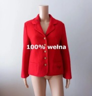 WEŁNIANY ŻAKIET Z HAFTEM Z ŻYWEJ WEŁNY VIRGIN WOOLMARK PREMIUM S