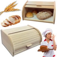 CHLEBAK DREWNIANY DO KUCHNI POJEMNIK NA PIECZYWO BUŁKI ŻYWNOŚĆ DESKA SZAFKA