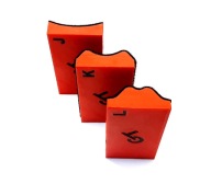 Klocki szlifierskie na rzep , kształtki długie 15cm - komplet 3szt.
