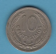 (1UR04) Urugwaj 10 centésimos, 1953