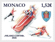 Monako 2026 Znaczek ** sport igrzyska olimpijskie Olimpiada