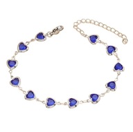 Srebrna bransoletka z sercami