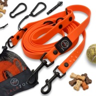 Linka treningowa regulowana Smycz przepinana PVC 10 m - wodoodporna