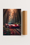 Plakat bez ramy 50x70 cm Ferrari 812 Jesienny Szlak motoryzacyjna dekoracja