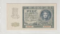 5 zł 1941 PIĘĆ ZŁOTYCH BANK EMISYJNY W POLSCE Ser. AE UNC