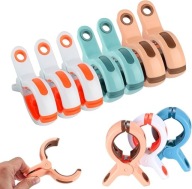 Duże klamerki do ręczników plażowych 10 szt. – mocne spinacze na leżaki