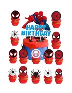 Topper Spiderman 13szt. na tort Urodzinowy, na muffinki