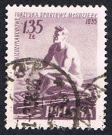 1955 Polska fi 794B -12.75 - II Międzynarodowe Igrzyska Sportowe Młodzieży